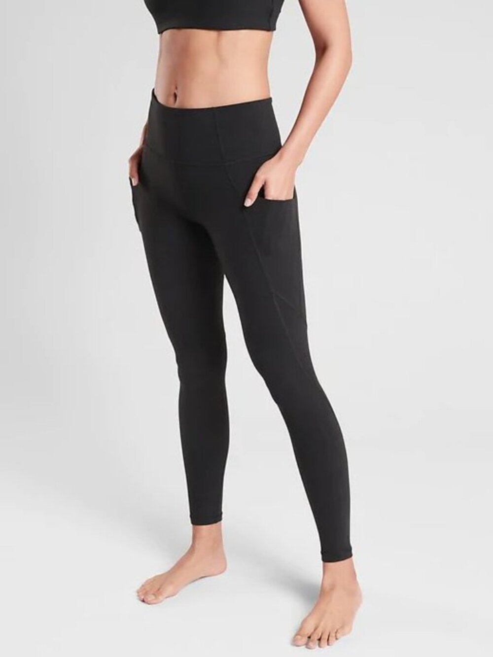 Athleta Black Salutation Stash Pocket Tight I